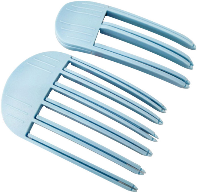 라이퓨 헤어 뿌리 볼륨 집게 6핀 + 3핀 세트, 1세트, 블루