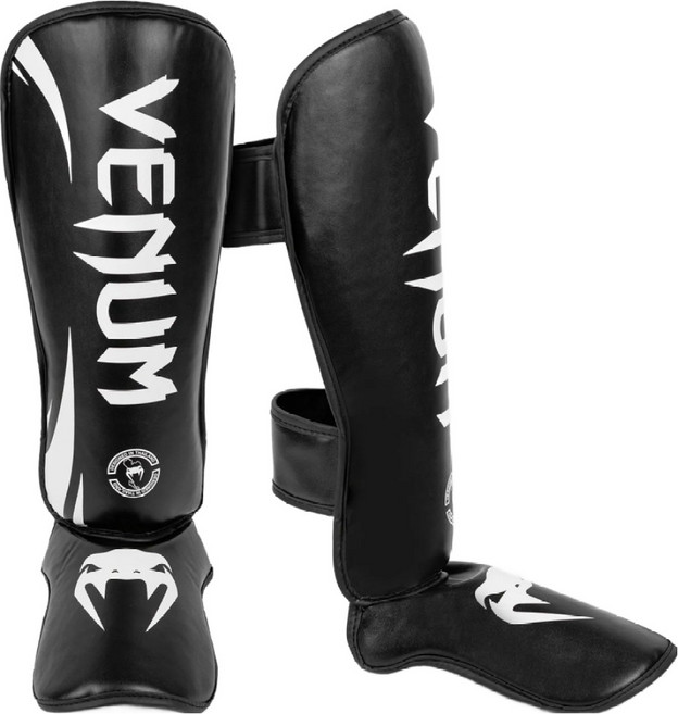 베넘 챌린저 킥복싱 정강이 보호대 2p, 블랙 + 화이트, 1개