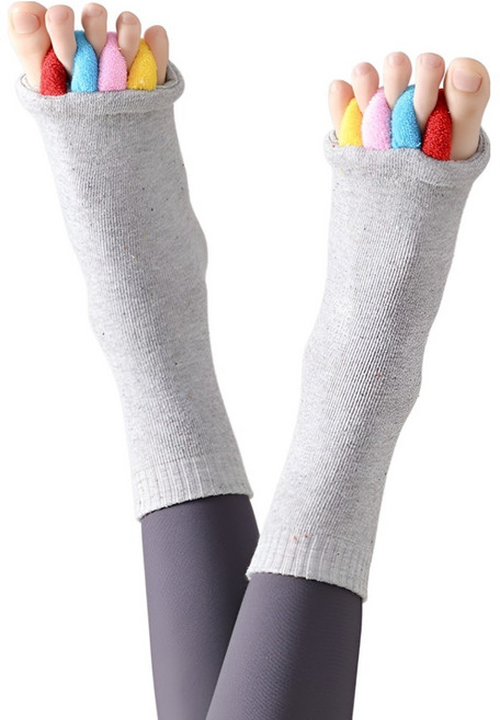 마켓링 여성용 발가락 분리 요가 양말 양발착용 세트