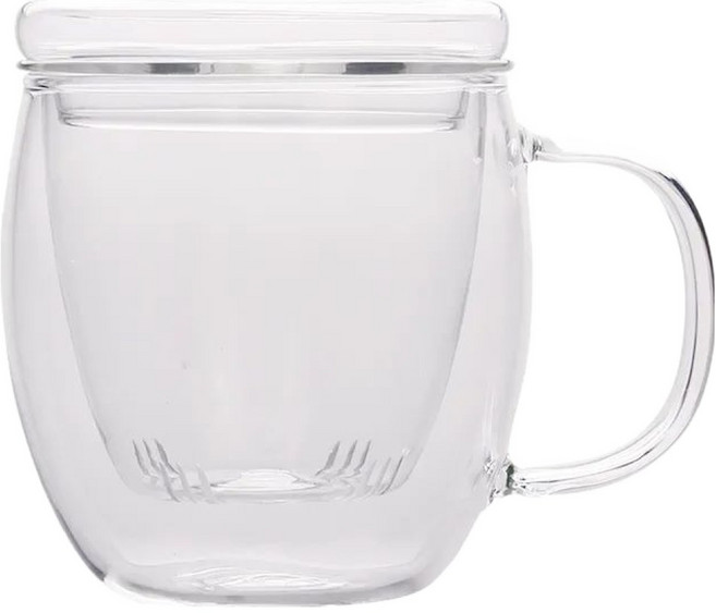 HIKARI 日光生活 耐熱加厚過濾茶杯 C605, 1個, 透明色