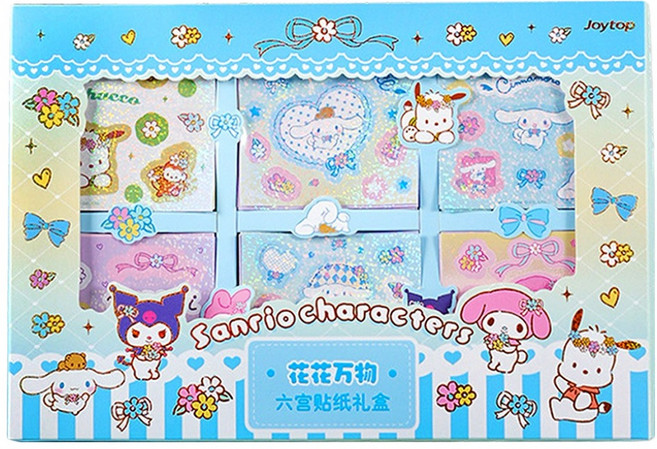 조이탑 산리오 시나모롤 스티커 종합세트 60p 세트, 홀로그램 혼합색상, 1세트