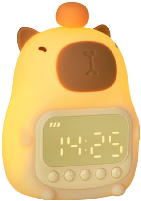 小米有品 卡皮巴拉小夜燈 鬧鐘款, 米色