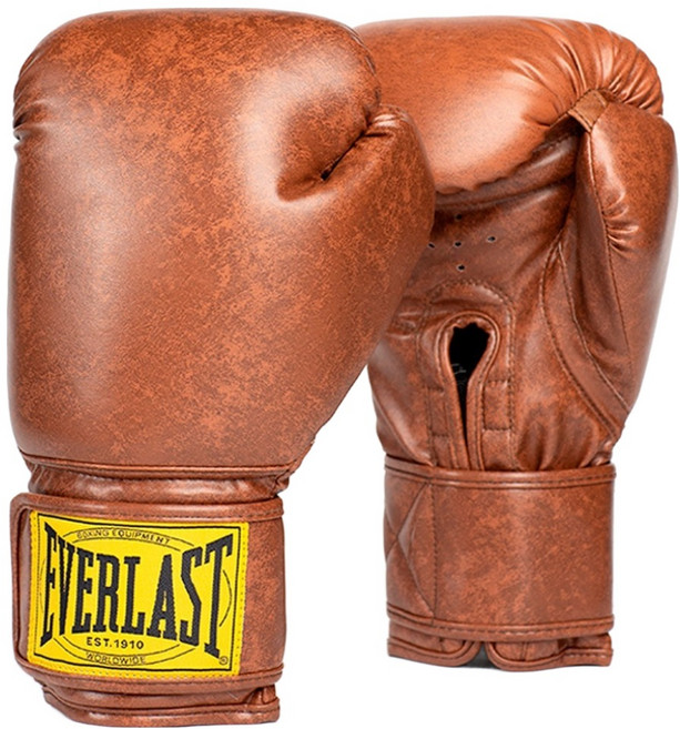EVERLAST 1910 經典雙手拳擊手套組, 1套, 褐色