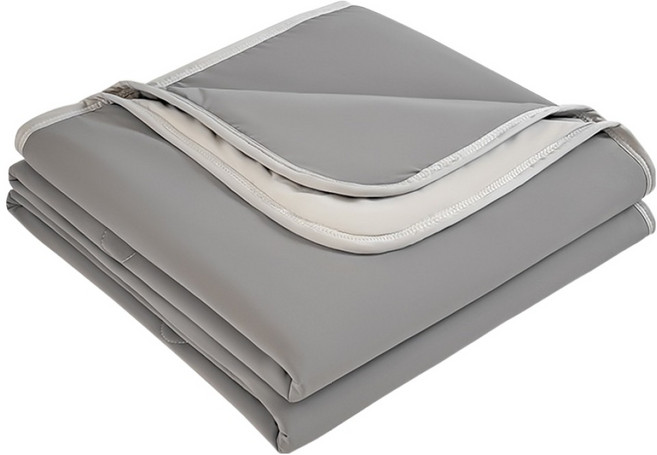 冰絲雙面素色涼感空調被, 深灰色