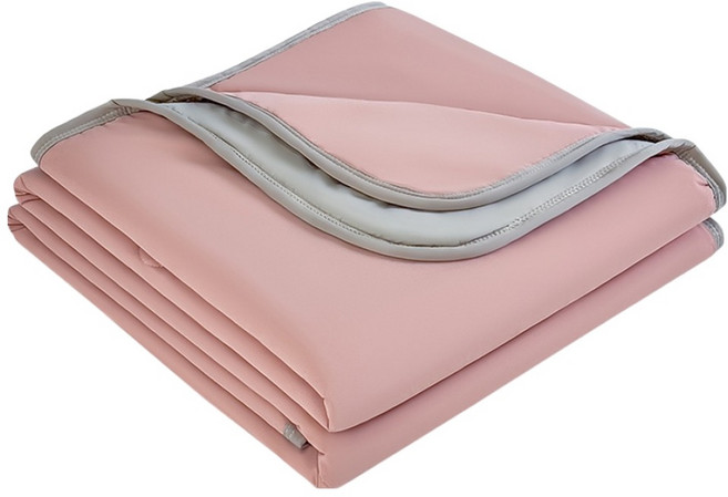 冰絲雙面素色涼感空調被, 珊瑚粉