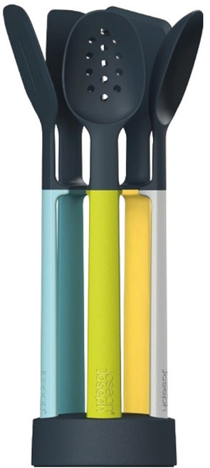 조셉조셉 엘리베이트 실리콘 키친툴 조리도구 5종 받침대, 키친툴 5종 + 받침대, 혼합색상, 1개