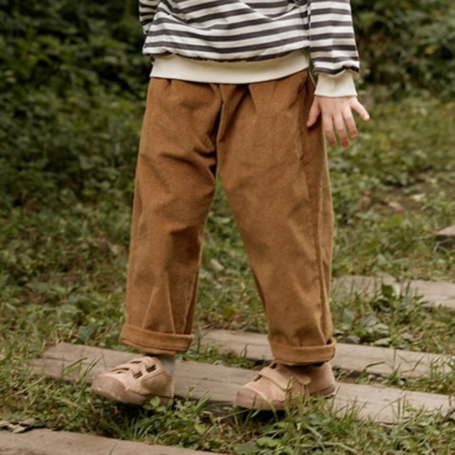 유니프랜드 아동용 데일리 코듀로이 9부 면 팬츠