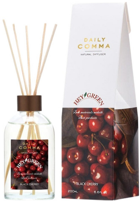 데일리콤마 헤이그린 디퓨저, 1개, 200ml, 블랙체리