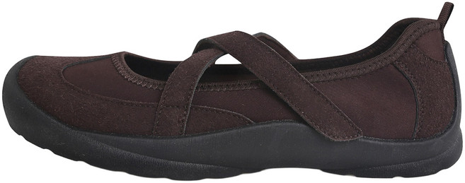 SHOOPEN 絨面革X字瑪莉珍芭蕾休閒鞋 HPWPDFFT11