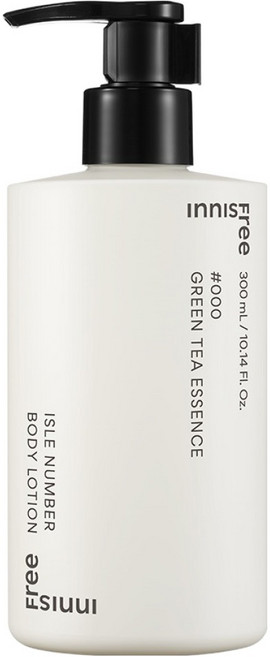 INNISFREE 台灣公司貨 ISLE NUMBER身體乳 綠茶精萃, 300ml, 1個