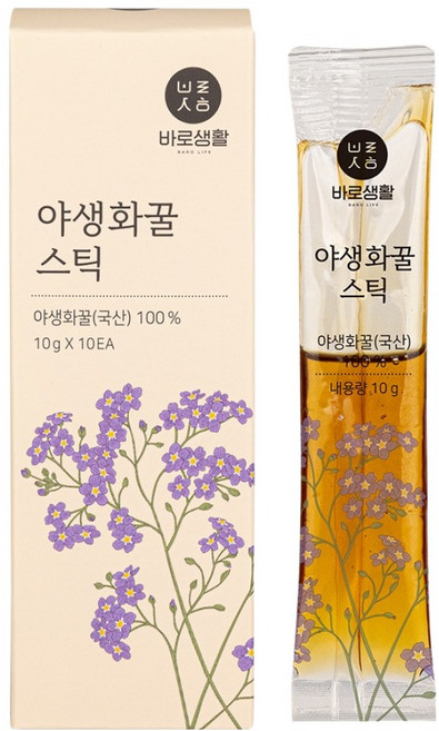 바로생활 야생화꿀 스틱, 100g, 1개