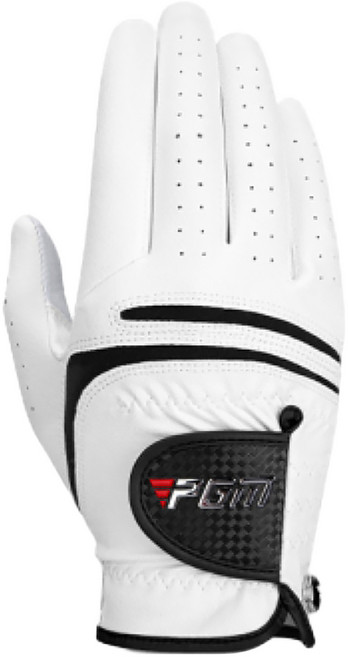PGM Golf 男款羊皮高爾夫球手套 右手用 PG006, 1個, 白色