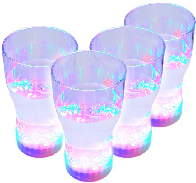 비에이비오 LED 루미라이트 파티컵 맥주컵, 4개