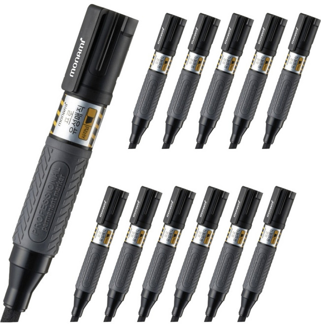 모나미 프로 유성매직, 흑색, 12개