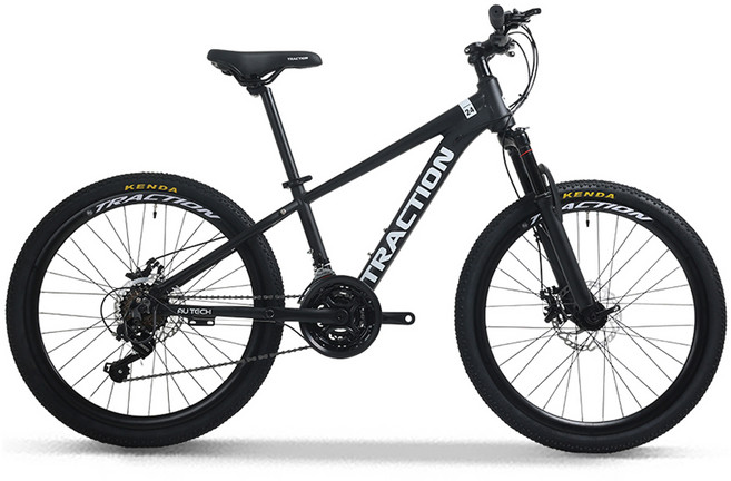 에이유테크 트랙션 M724 로드 시마노 21단 알루미늄 입문용 가성비 MTB 자전거 60.96cm 방문설치, 블랙 + 화이트, 1개, 158cm