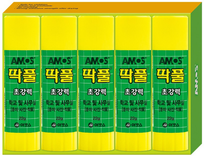 아모스 초강력 딱풀, 22g, 5개