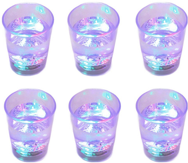 비에이비오 LED 루미라이트 파티컵 소주잔, 6개
