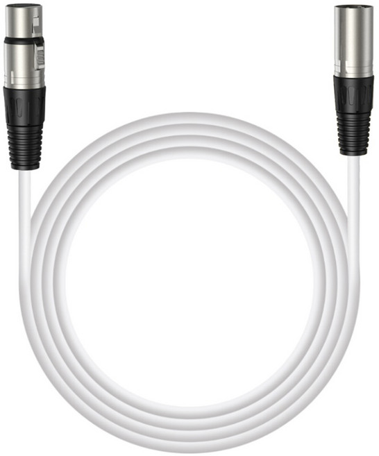 마오노 XLR 마이크 케이블 2m, 1개, 화이트, MKC-200