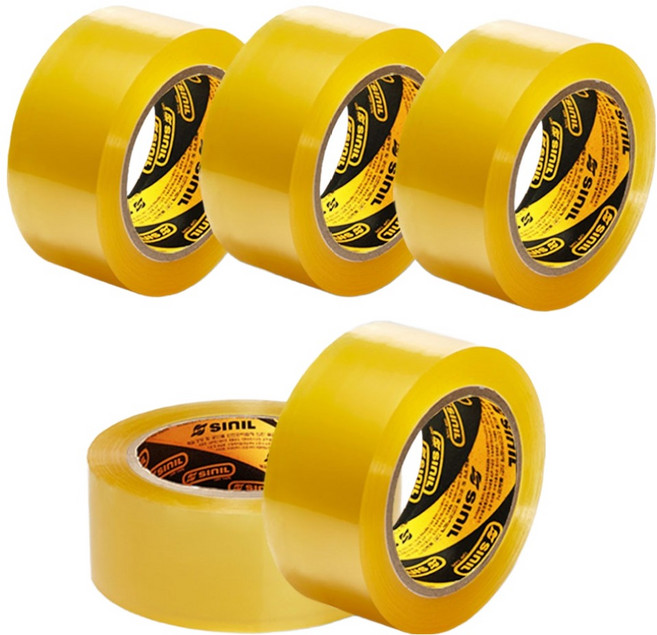 신일 박스테이프 폭 48mm x 길이 40m x 두께 0.57mm, 투명, 5개