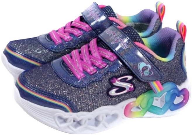 SKECHERS 兒童款 INFINITE HEART LIGHTS D楦休閒鞋 303751LNVMT