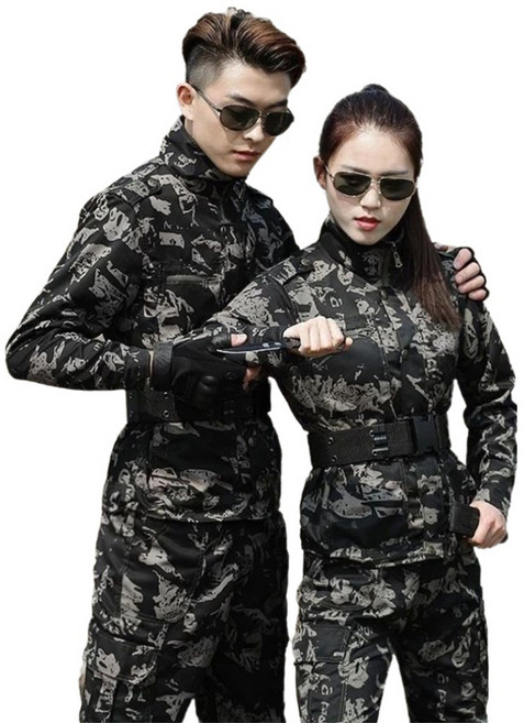 룩히얼 밀리터리 서바이벌 게임 전투복 상의 + 하의 세트, 화이트이글 카무플라주