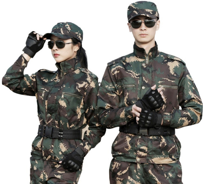 룩히얼 밀리터리 서바이벌 게임 전투복 상의 + 하의 세트, 특전 카무플라주