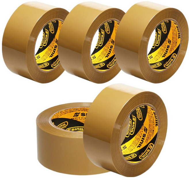 신일테이프 박스테이프 두께 57mic x 폭 48mm x 길이 40m, 황색, 5개