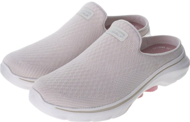 SKECHERS 女款 GO WALK 7 D楦穆勒鞋 125224NAT, 23cm, 米白色