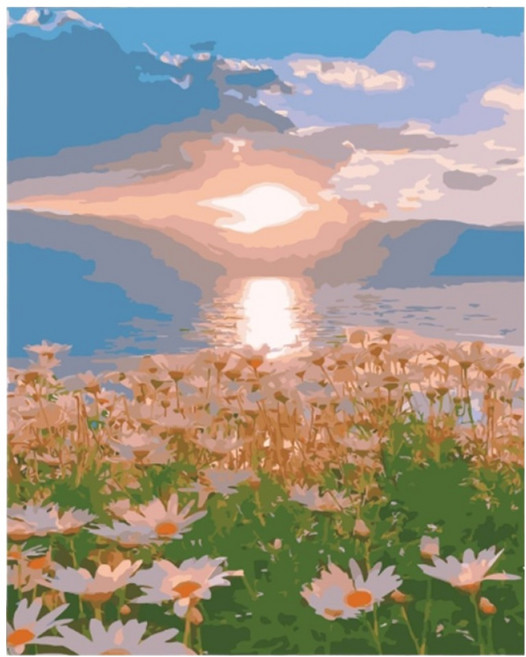 데이소이 감성 인테리어 DIY 숫자유화 캔버스 그림 13 데이지 30 x 40 cm, 혼합색상, 1개