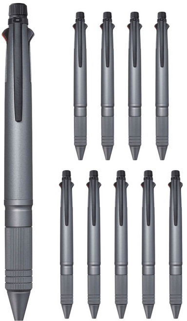 Uni 三菱 JETSTREAM 金屬 4&1 多功能筆 MSXE5-2000A-0.5mm, 10個, 槍色