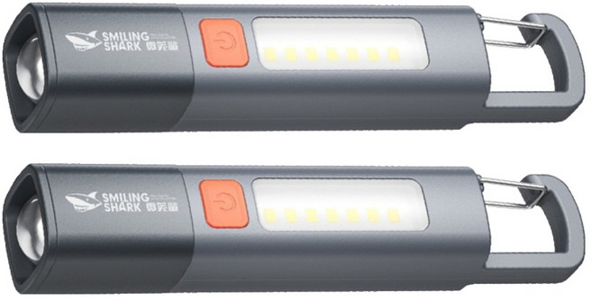 SMILING SHARK 微笑鯊 多功能手電筒, 2個