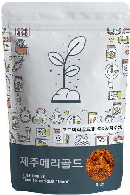 푸른빈 제주 메리골드 꽃 차, 100g, 1개입, 1개