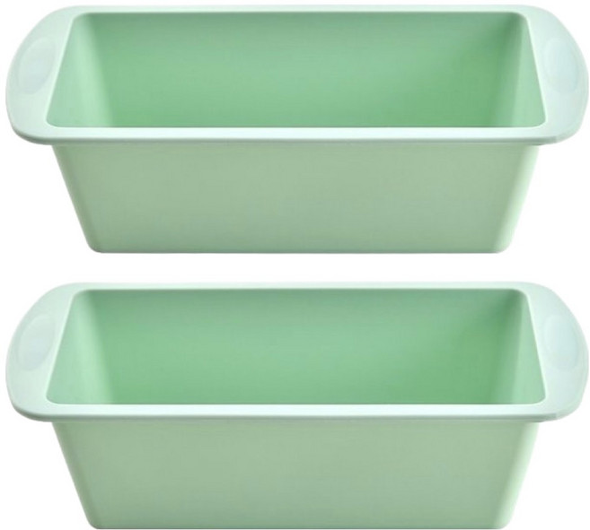 빅벅 실리콘 식빵틀 베이킹 오븐용 빵틀 큐브 그린, 2개