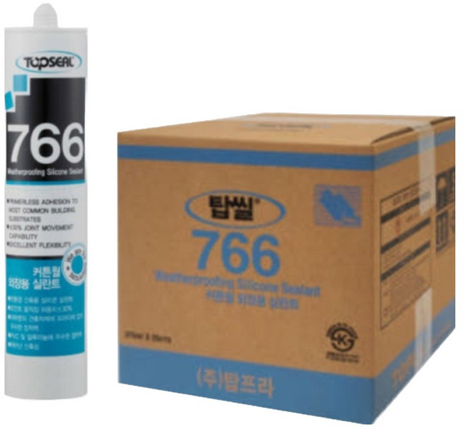 탑씰 766 외장용 실리콘 백색, 25개
