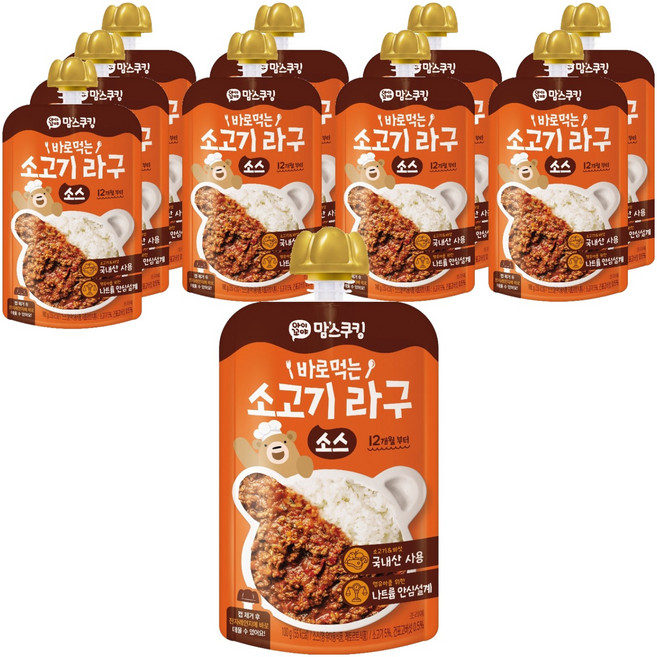 아이꼬야 맘스쿠킹 바로먹는 안심소스, 소고기 라구, 100g, 10개