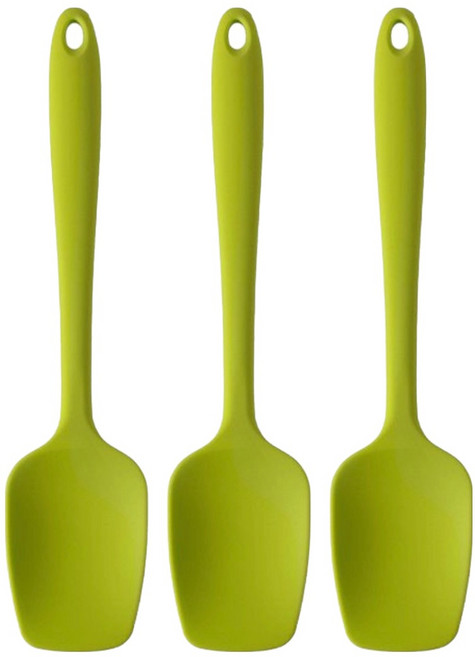 빅벅 다용도 플래티넘 실리콘 알뜰 사각 주걱, 그린, 3개