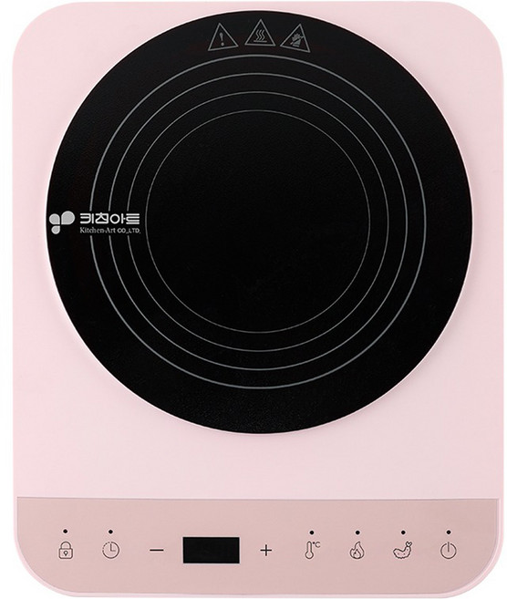 키친아트 허브 인덕션 1구, 핑크 KI-1000P, 일반형