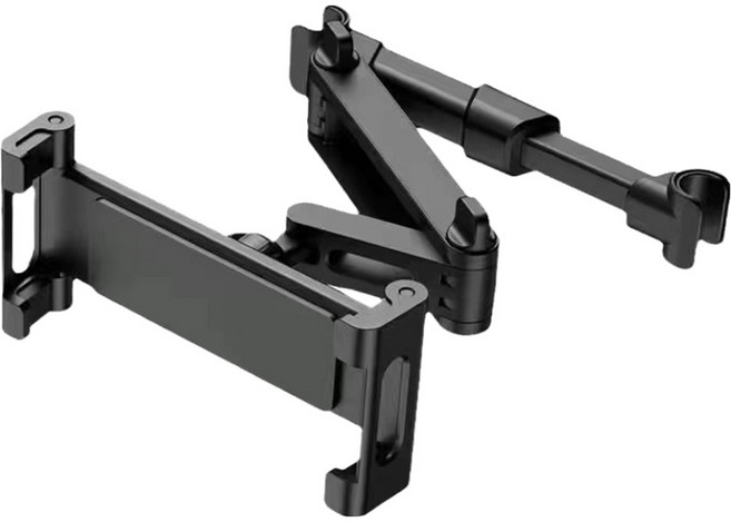 차량 뒷좌석 헤트레스트 핸드폰 태블릿 거치대, 블랙, 1개