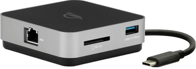 OWC USB-C Travel Dock E 集線器 5Gb/s OWCTCDK6P2SG, 灰色 + 黑色, 1個