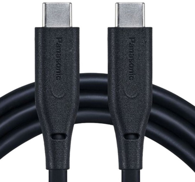 Panasonic TPE充電傳輸線USB3.2 C to C, 1m, 黑色, 1個