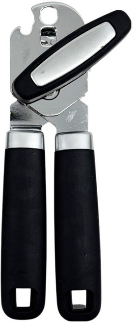 바른리빙 핸들 캔 통조림 따개 오프너, 블랙, 1개