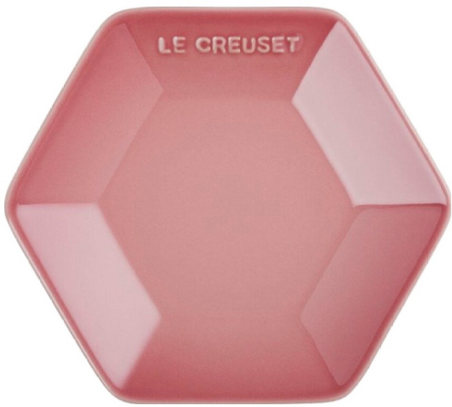 LE CREUSET 六角盤, 1個, 薔薇粉