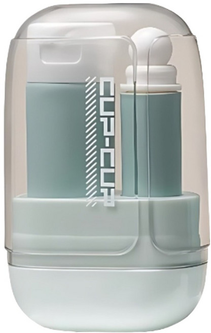 휴대용 3in1 칫솔 + 양치컵 + 용기 세트 블루, 1세트