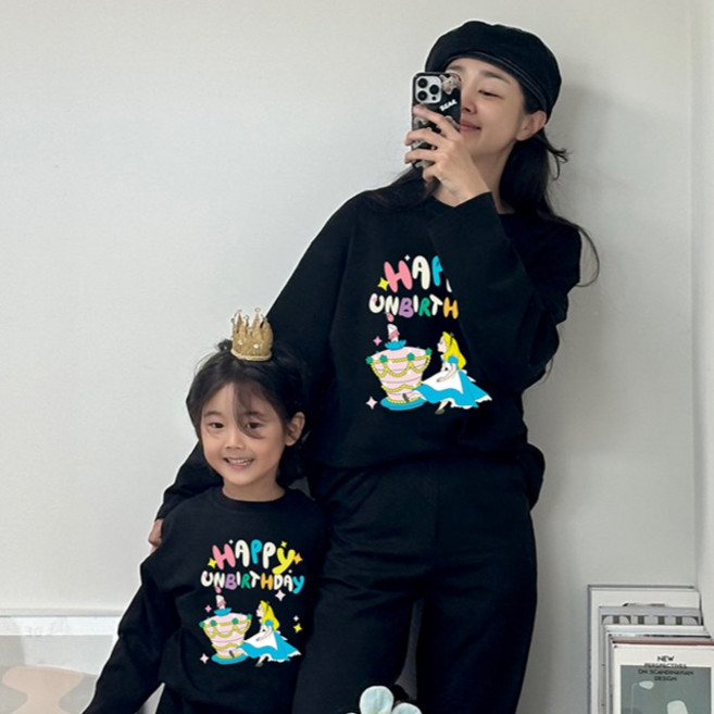 Golden Rabbit 春秋親子 D 愛麗絲 HBD 長袖T恤