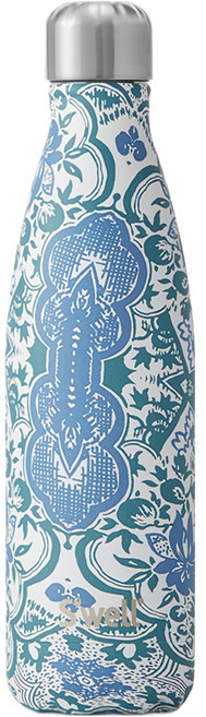 S'well Textile-Shanti 17oz 美國時尚不鏽鋼保冷保溫瓶, 1個, 500ml, 淺藍色