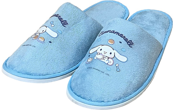 Sanrio 三麗鷗 大耳狗喜拿室內拖鞋 藍藍下午茶, 1套, 藍色