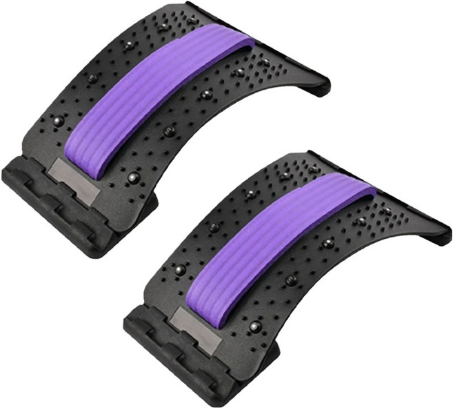 대한 허리 척추 스트레칭 지압 마사지기, 퍼플, 2개