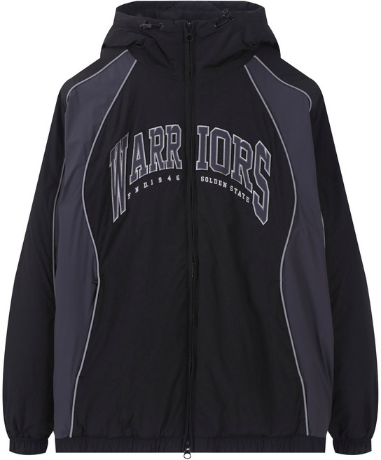 NBA 남녀공용 골든스테이트 워리어스 라글란 컬러 블록 패딩 점퍼 N254JP114P