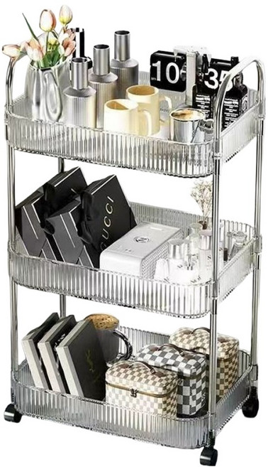 로이투명트롤리 36 x 25 x 67 cm, 스틸, 3단