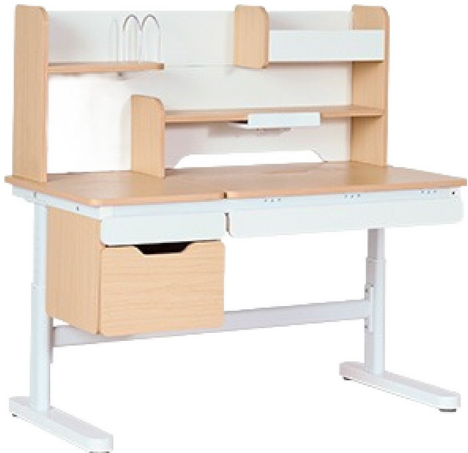 리바트 GLG 프라임 자녀가구 올인원 스마트 책상 방문설치, 오크